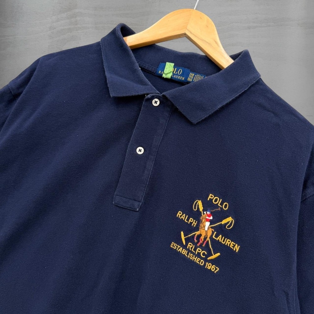 Polo Ralph‎ Lauren Polo Shirt Navy Blue RLPC Crest Embroidery 2XB
